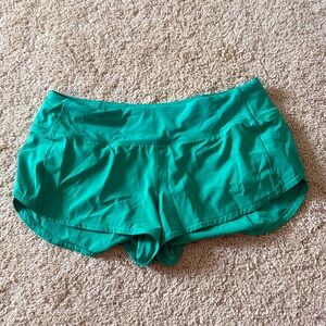 Lululemon speed ups low rise 2.5 green
